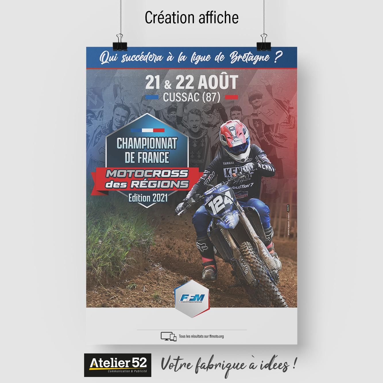 création de l'affiche de la coupe des régions motocross 2021