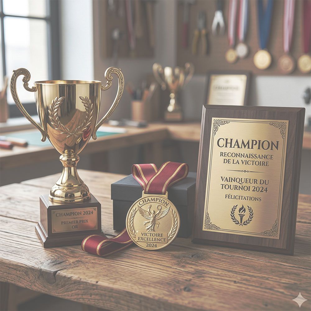coupe, trophée et médailles en haute-marne