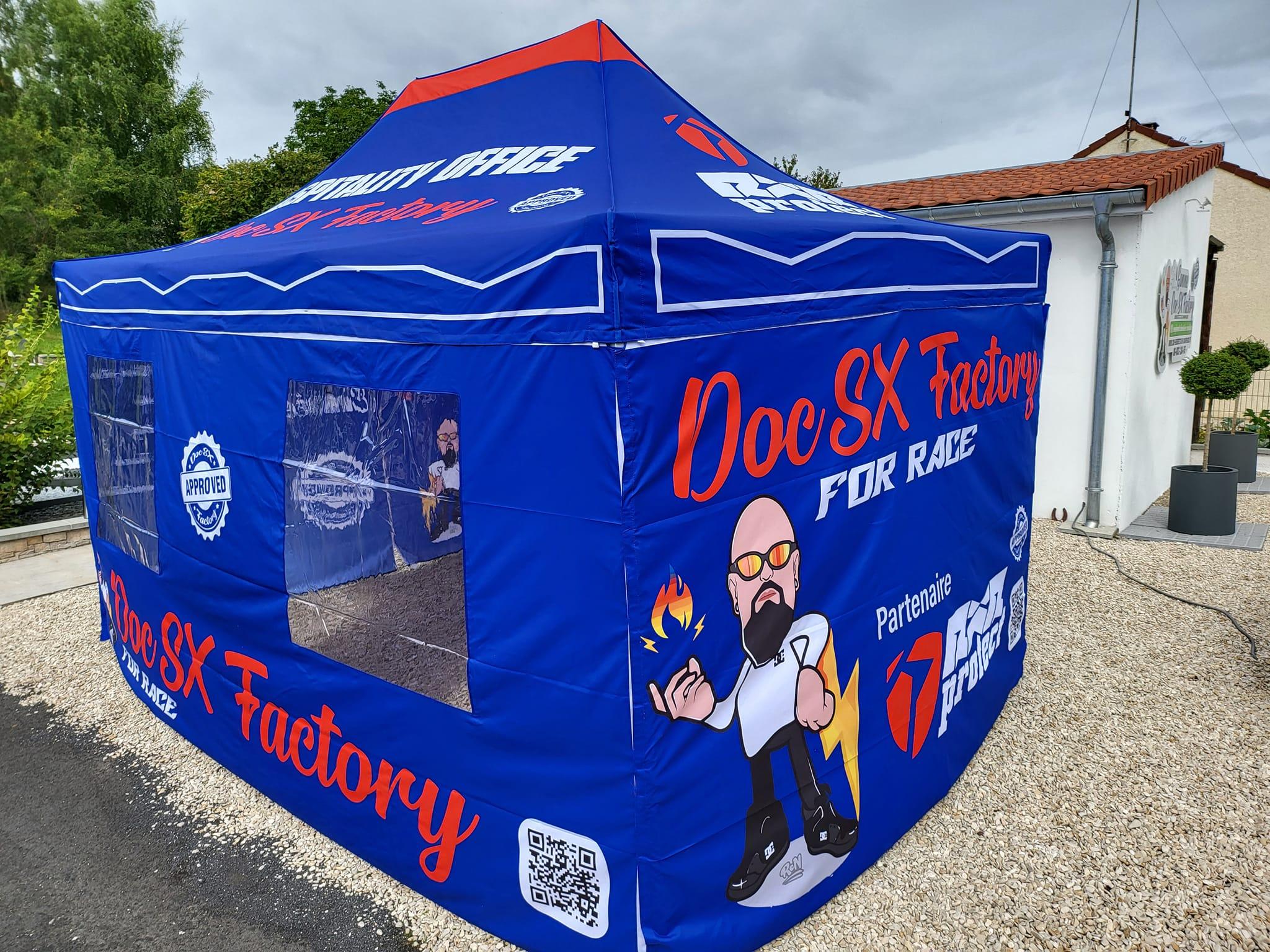 tente personnalisée supercross